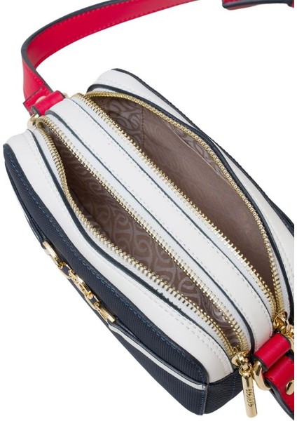 Çapraz Askılı Kadın Çanta Lacivert-Kırmızı-Beyaz Us25232 indirimleri