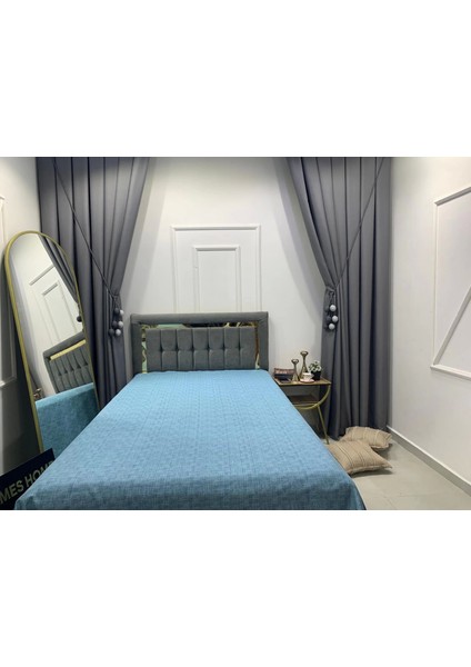 Nivemeshome Turkuaz 200X230 Tek Pike Örtüsü Çift Kişilik