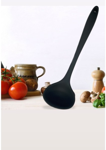 Sert Uçlu Isıya Dayanıklı Yanmaz Yapışmaz Silikon 28 cm Kepçe 1 Adet / Dört Renk Seçeneği fiyatları