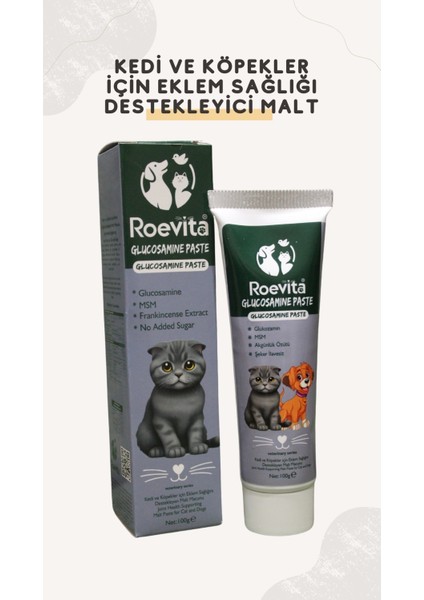 Kedi ve Köpekler İçin Kemik Sağlığı Destekleyici Glokozamin Malt 100 gr