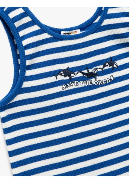 Yuvarlak Yaka Kolsuz Kaşkorse Çizgili Atlet modelleri