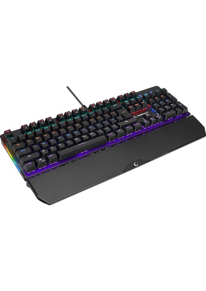 KB-R86 Umbra Siyah USB Rainbow Aydınlatmalı Red Switch Us Layout English Mekanik Gaming Oyuncu Klavye