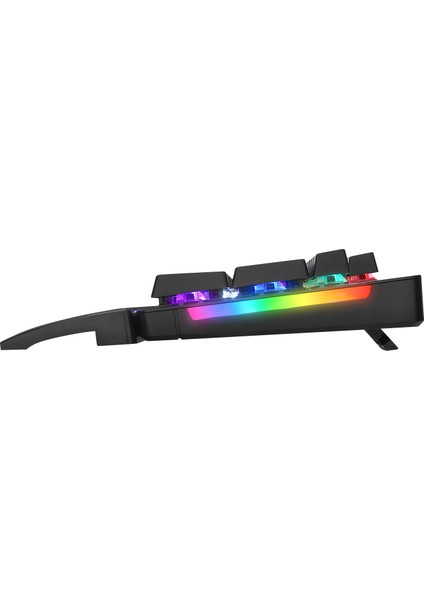 KB-R86 Umbra Siyah USB Rainbow Aydınlatmalı Blue Switch Us Layout English Mekanik Gaming Oyuncu Klavye