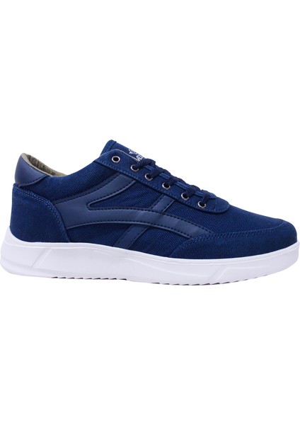 Lacivert Beyaz Bağcıklı Keten Sneakers Spor Ayakkabı fiyatları