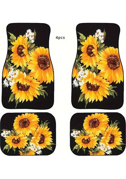 Araba Vintage Ayak Paspasları Halı Kirlenmeye Dayanıklı Paspaslar 4'lü Set (Yurt Dışından)