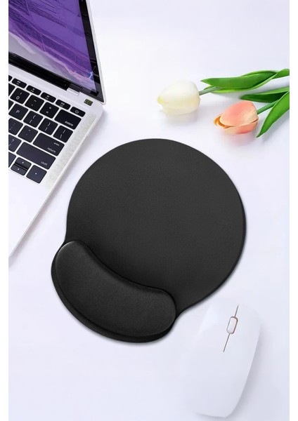 Ergocomfort Bilek Destekli Siyah Rahat Konforlu Mouse Pad, Ergonomik Mouse Pad,ofis,ev, Siyah