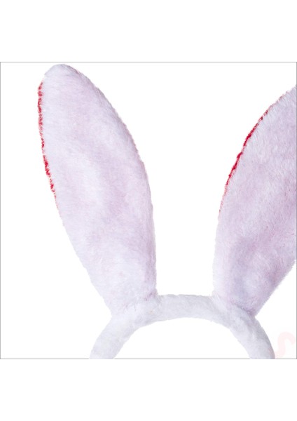 Tavşan Kulağı Pelüş Taç - Kırmızı