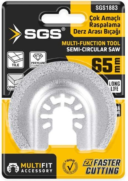Multı-Tools Kesici ve Raspalama Derz Arası Temizleme Elmas 65 mm