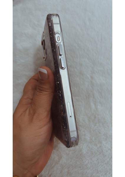 Iphone 13/14 Uyumlu Krom Kamera Çerçeveli Sert Slikon Sim Parçacıklı Kılıf indirimleri