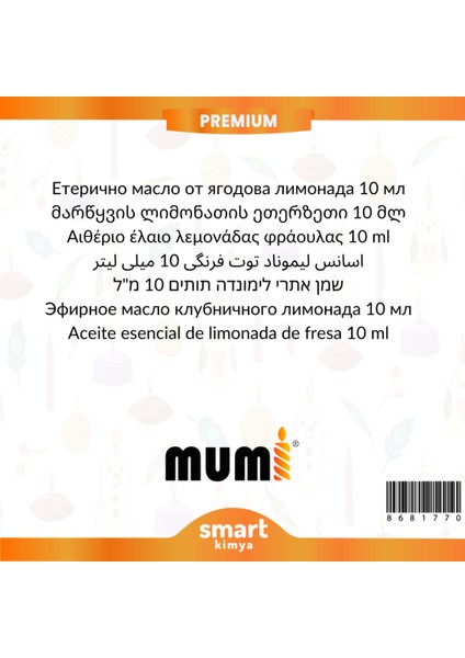 Premium Çilekli Limonata Mum Esansı 10 ml