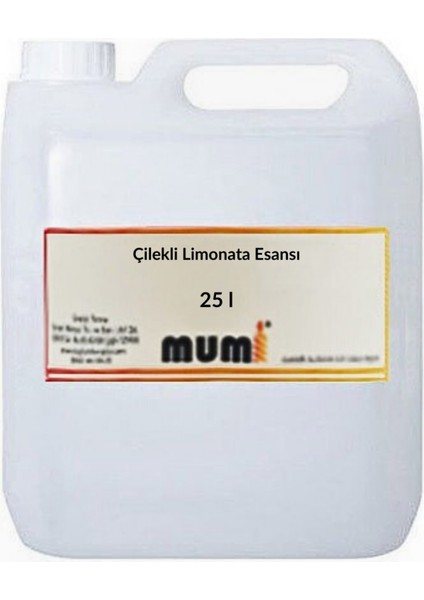 Çilekli Limonata Mum Esansı 25 Litre