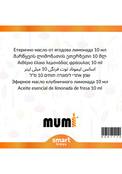 Çilekli Limonata Mum Esansı 10 ml