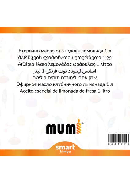 Çilekli Limonata Mum Esansı 5 Litre