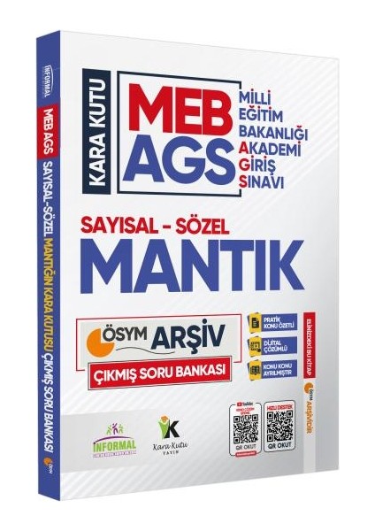 Meb Ags Sayısal ve Sözel Mantık Kara Kutu En Kapsamlı Ösym Çıkmış Soru Bankası Konu Özetli Çözümlü