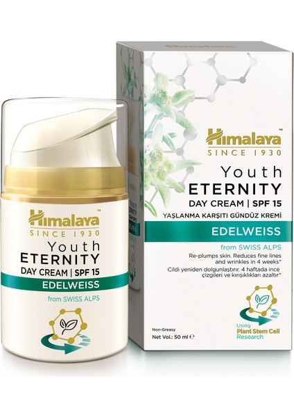 Youth Eternity Yaşlanma Karşıtı Gündüz Kremi 50 Ml, Nemlendirici, Dolgunlaştıcı, Spf 15, Yağsız
