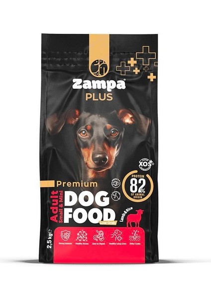 PLUS Yetişkin Köpekler için Kuzu Etli & Pirinçli Premium Kuru Mama 2,5KG