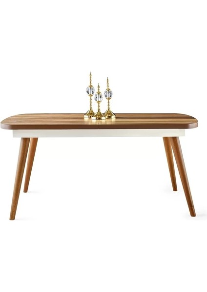 Çınar Ortadan Açılır Büyüyen Yemek Masası Ceviz 80x130cm