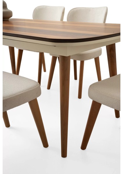 Çınar Ortadan Açılır Büyüyen Yemek Masası Ceviz 80x130cm fiyatları