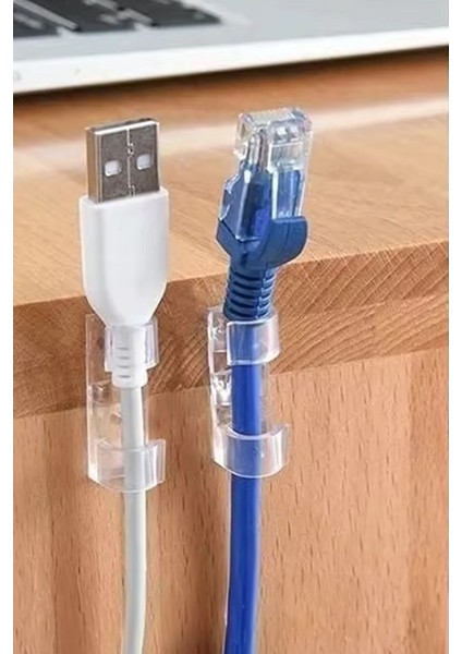 Şeffaf Kablo Düzenleyici 20'li Paket Şeffaf Yapışkanlı Organizer Şeffaf Kablo Düzenleyici modelleri