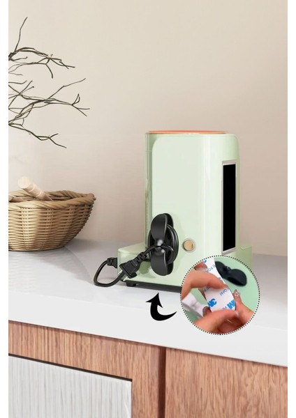 Çok Amaçlı Kablo Düzenleyici Sabitleyici 2 Adet Kablolarınızı Sabitleyin Yapışkanlı modelleri