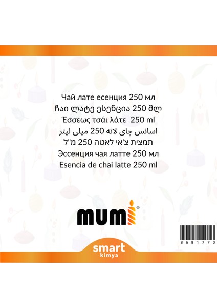 Chai Latte Mum Esansı 250 ml fiyatları