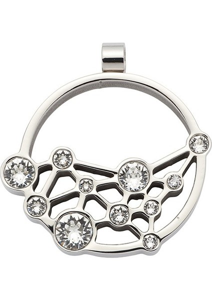 Swarovski Kristalli Dairesel Manyetik Kolye Ucu