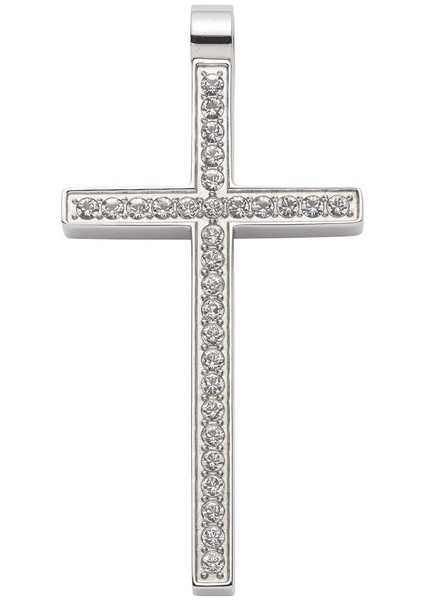 Küçük Swarovski Kristalli Haç Formlu Manyetik Kolye Ucu