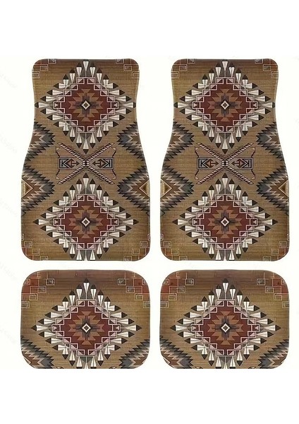 Araba Vintage Ayak Paspasları Halı Kirlenmeye Dayanıklı Paspaslar 4'lü Set (Yurt Dışından)