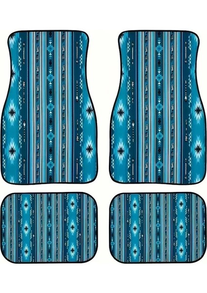 Araba Vintage Ayak Paspasları Halı Kirlenmeye Dayanıklı Paspaslar 4'lü Set (Yurt Dışından)
