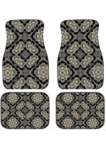 Araba Vintage Ayak Paspasları Halı Kirlenmeye Dayanıklı Paspaslar 4'lü Set (Yurt Dışından)