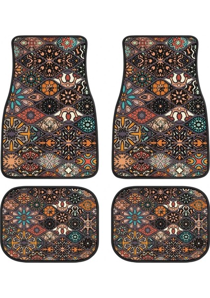 Araba Vintage Ayak Paspasları Halı Kirlenmeye Dayanıklı Paspaslar 4'lü Set (Yurt Dışından)