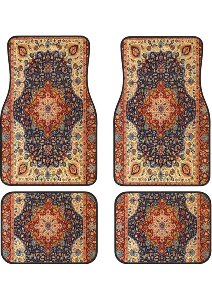Araba Vintage Ayak Paspasları Halı Kirlenmeye Dalı Paspaslar 4'lü Set (Yurt Dışından)