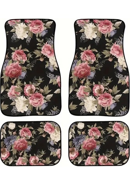 Araba Vintage Ayak Paspasları Halı Kirlenmeye Dalı Paspaslar 4'lü Set (Yurt Dışından)
