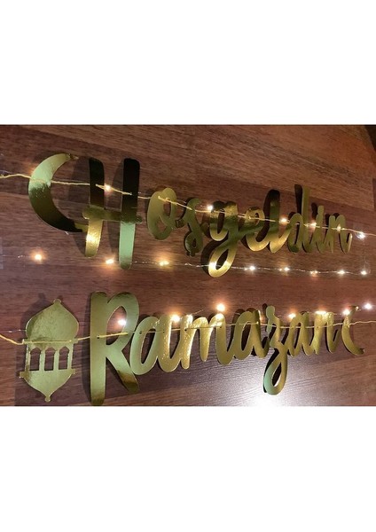 Led li Hoşgeldin Ramazan Yazısı Işıklı 3 Metre Peri Ledli Ramazan Süsleri modelleri