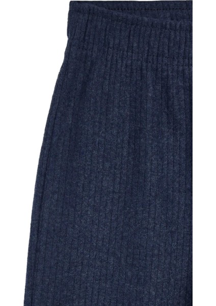 Beli Lastikli Indigo Kız Çocuk Eşofman Altı - Rahat Geniş Paça Kalın Kumaş 7-8-9-10-11-12-13-14 Yaş