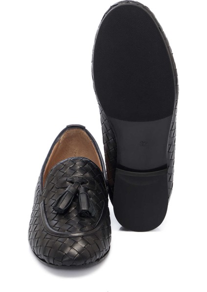 Siyah Hakiki Süet Deri Kadın Loafer - K25I1AY68040-A23