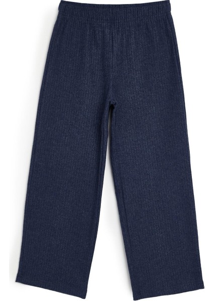 Beli Lastikli Indigo Kız Çocuk Eşofman Altı - Rahat Geniş Paça Kalın Kumaş 7-8-9-10-11-12-13-14 Yaş