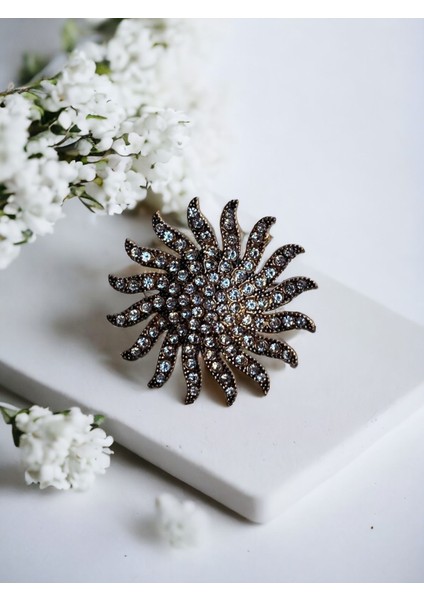 Zirkon Taşlı Güneş Figür Yüzük fiyatları