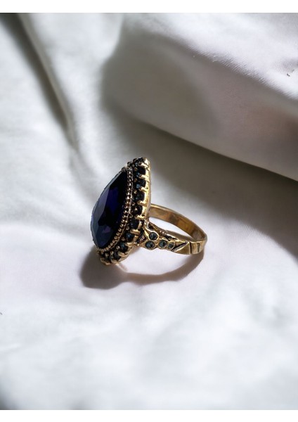 Elmas Montür Kristal Taşlı Su Damlası Yüzük fiyatları