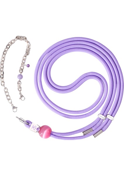 Pynana Charm Serisi 2 In 1 Halat Telefon Boyun Askı Ipi Mor
