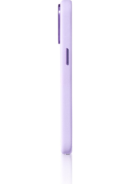 iPhone 14 Pro Kılıf Magsafe Şarj Özellikli Standlı Suni Deri Dancing Circle Serisi Kapak Lila