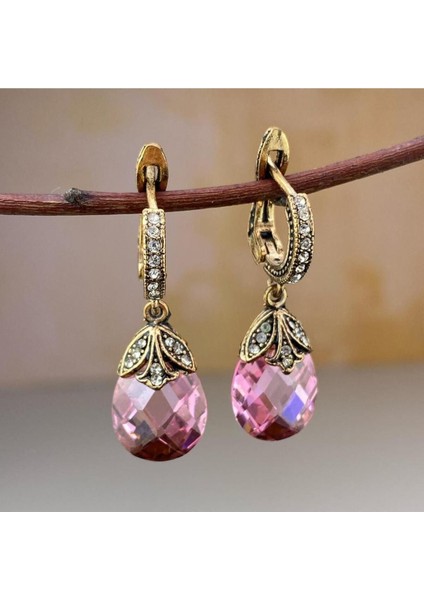 Mor Zirkon Taşlı Kedi Gözü Küpe indirimleri