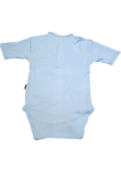 Sema Baby Yarım Kol Kaşkorse Badi Body - Mavi 12-18 Ay