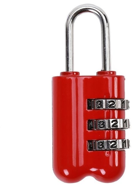23 mm 3 Haneli Şifreli Dolap Bagaj Çanta Kilidi Asma Kilit CIN536KRX