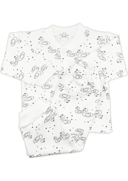 Sevimli Kuğu Bebek Pijama Takımı 6-9 Ay modelleri