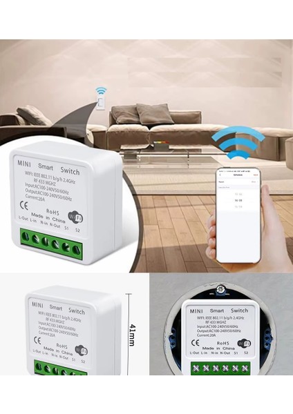 Akıllı Anahtar Role Modülü Wifi + Rf Kontrol + 2 Kanal Kumanda