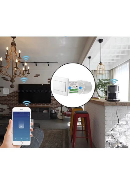 Akıllı Anahtar Role Modülü Wifi + Rf Kontrol + 2 Kanal Kumanda