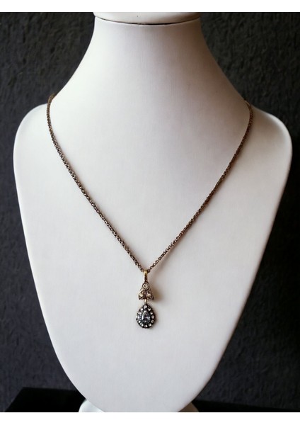 Oval Kesim Zirkon Taşlı Kolye modelleri