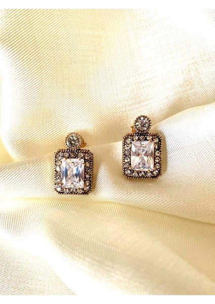 Zirkon Taşlı Baget Küpe modelleri