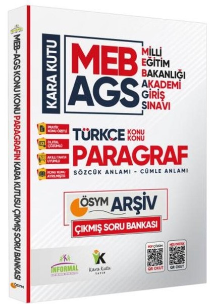 Meb-Ags Türkçenin Kara Kutusu En Kapsamlı Konu Konu Paragraf Çıkmış Ösym Soru Bankası Çözümlü